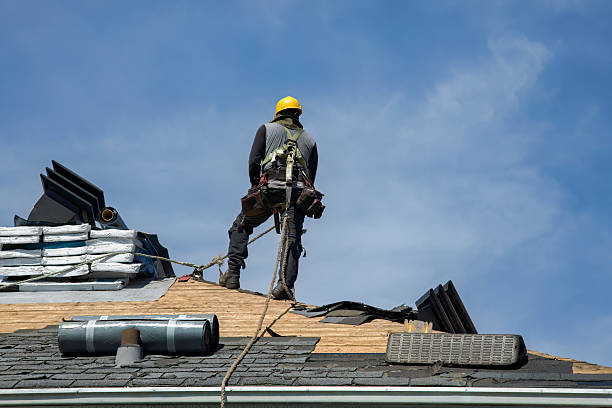 Professional Gutter Installation technician working in Olathe, KS